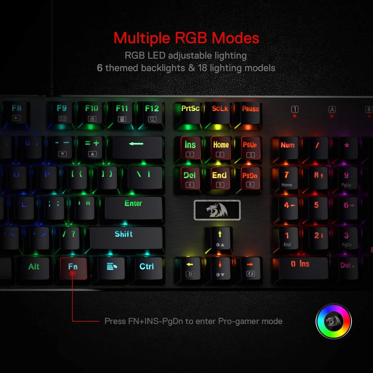 Redragon K556 RGB Mechanical Gaming Keyboard With Hot Swap Keys
