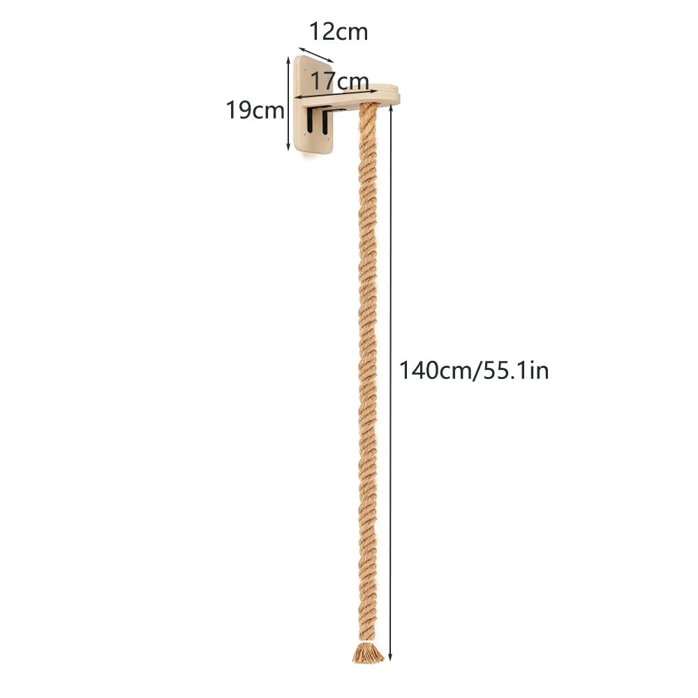 Cat Climbing Shelf And Rope Tree Wall Mounted Scratching Post