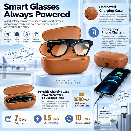Smart AI Camera Glasses With Bluetooth Translation And Music Playback