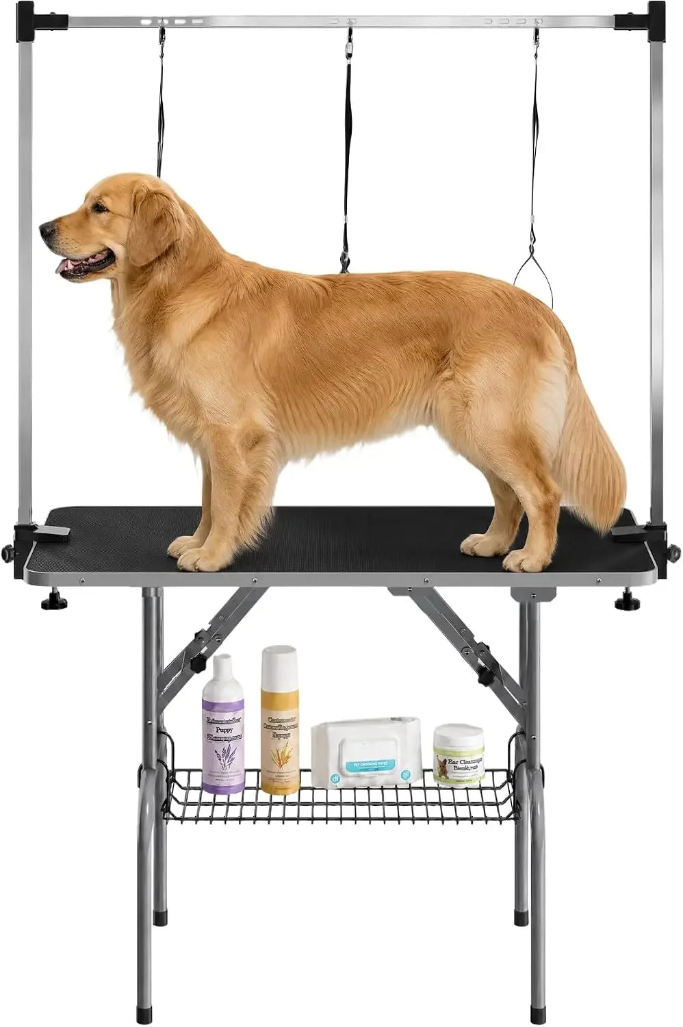 Garvee Foldable Professional Dog Grooming Table With Adjustable Safety Arm