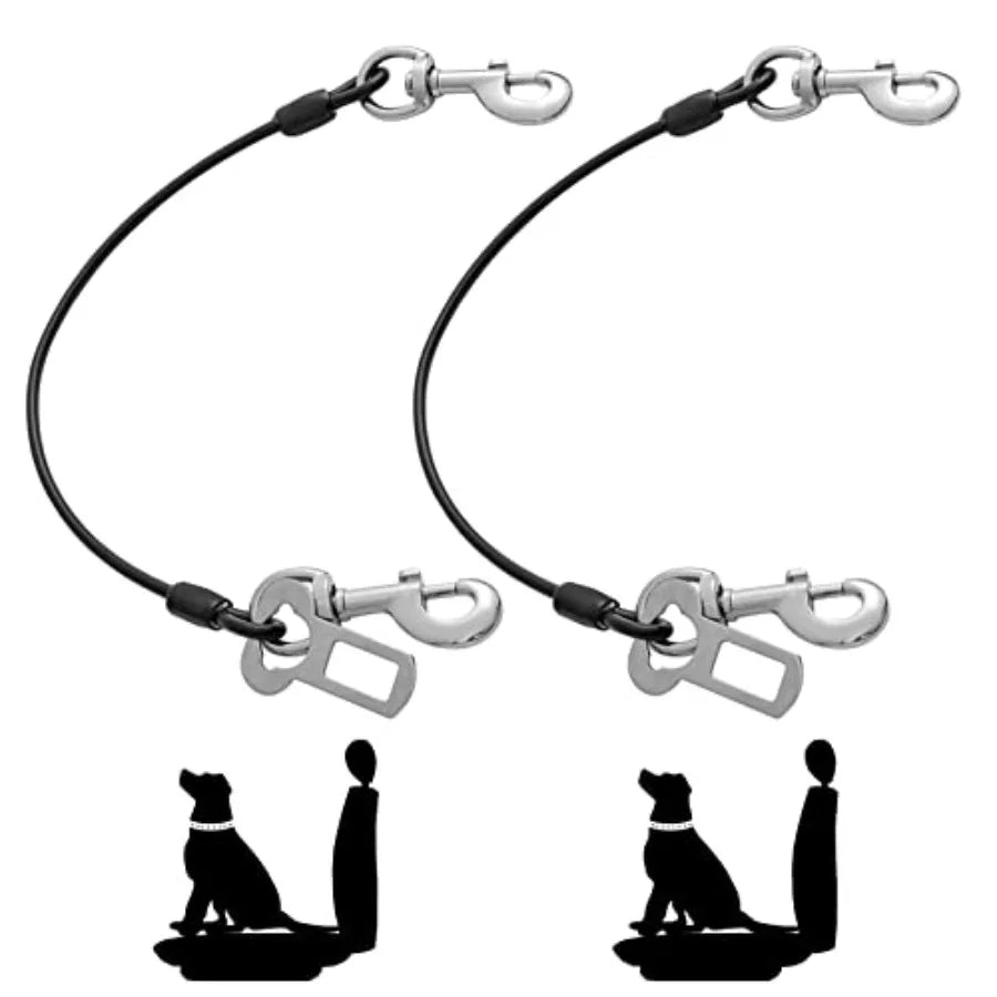 Dog Car Seat Belt Harness With Chew Resistant Tether Cable