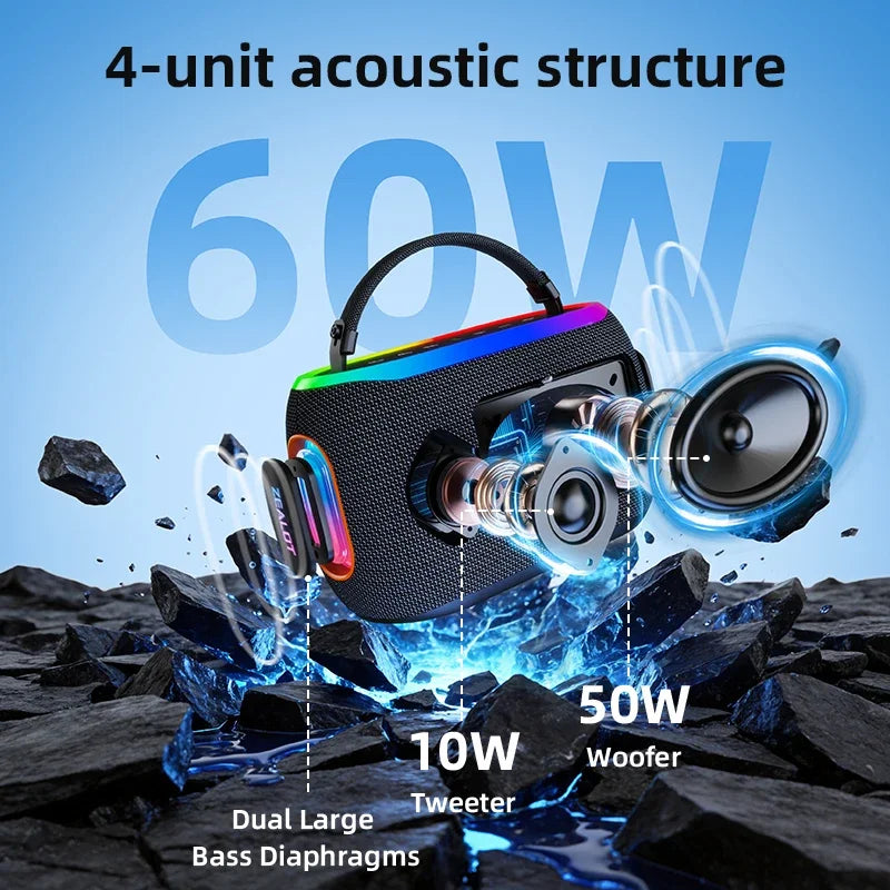 ZEALOT S182 60W Portable Bluetooth Speaker With Powerful HiFi Bass