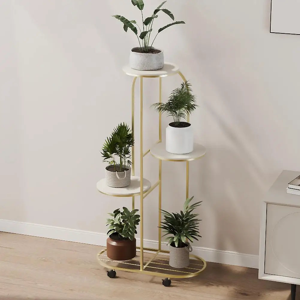 4/5 Tier Metal Plant Stand for Indoor Outdoor Plant Shelf for Multiple Plants Flower Pot Holder Display Stand for Balcony Garden