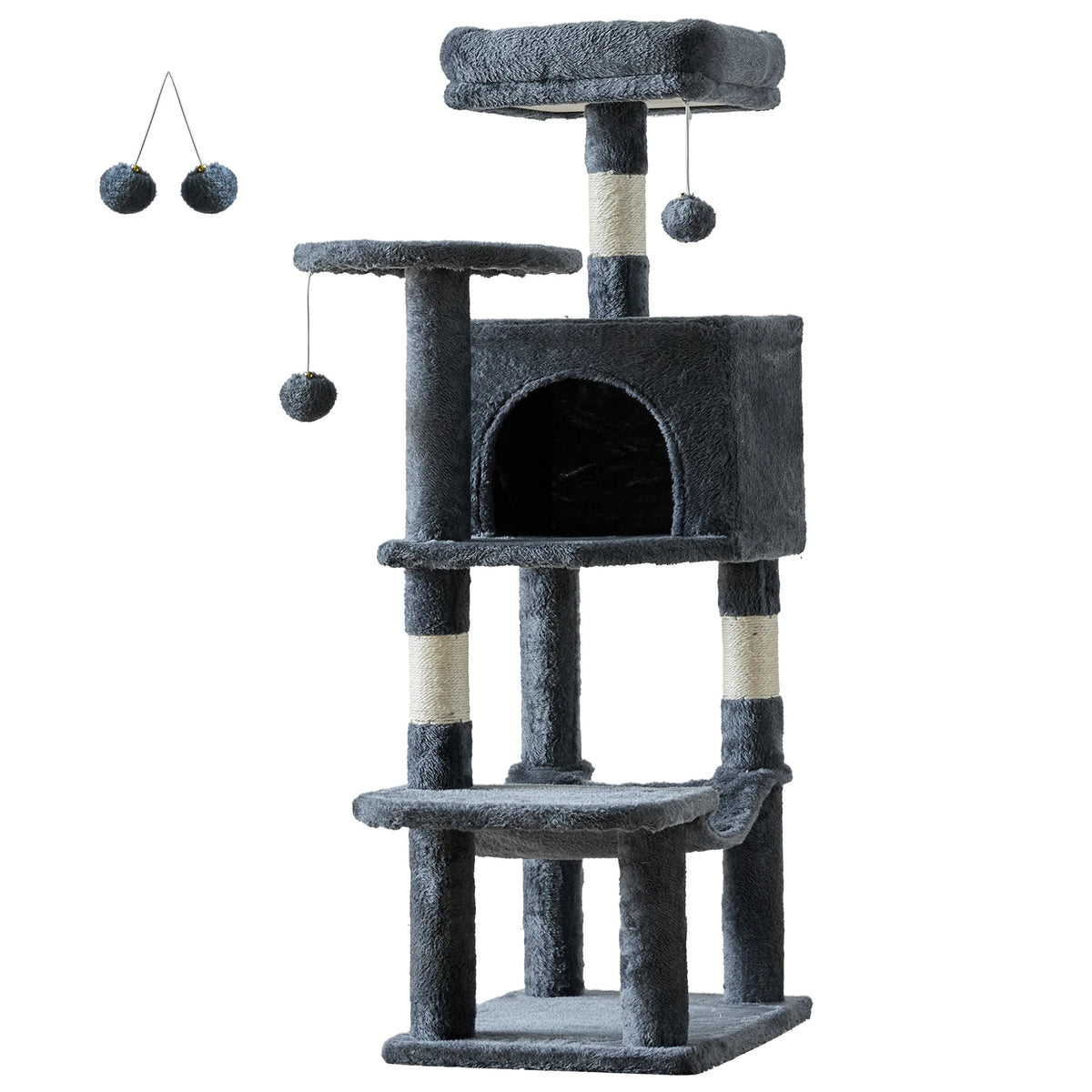 JHK Cat Tree Tower For Indoor Cats Multi Level Sisal Scratching Posts
