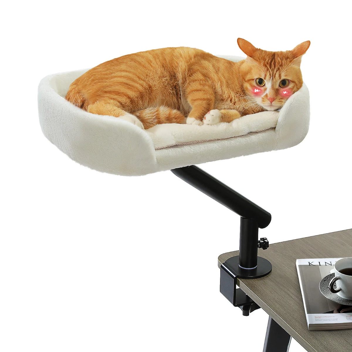 PAWZ Road Cat Desk Bed 360° Rotatable Stand for Desk