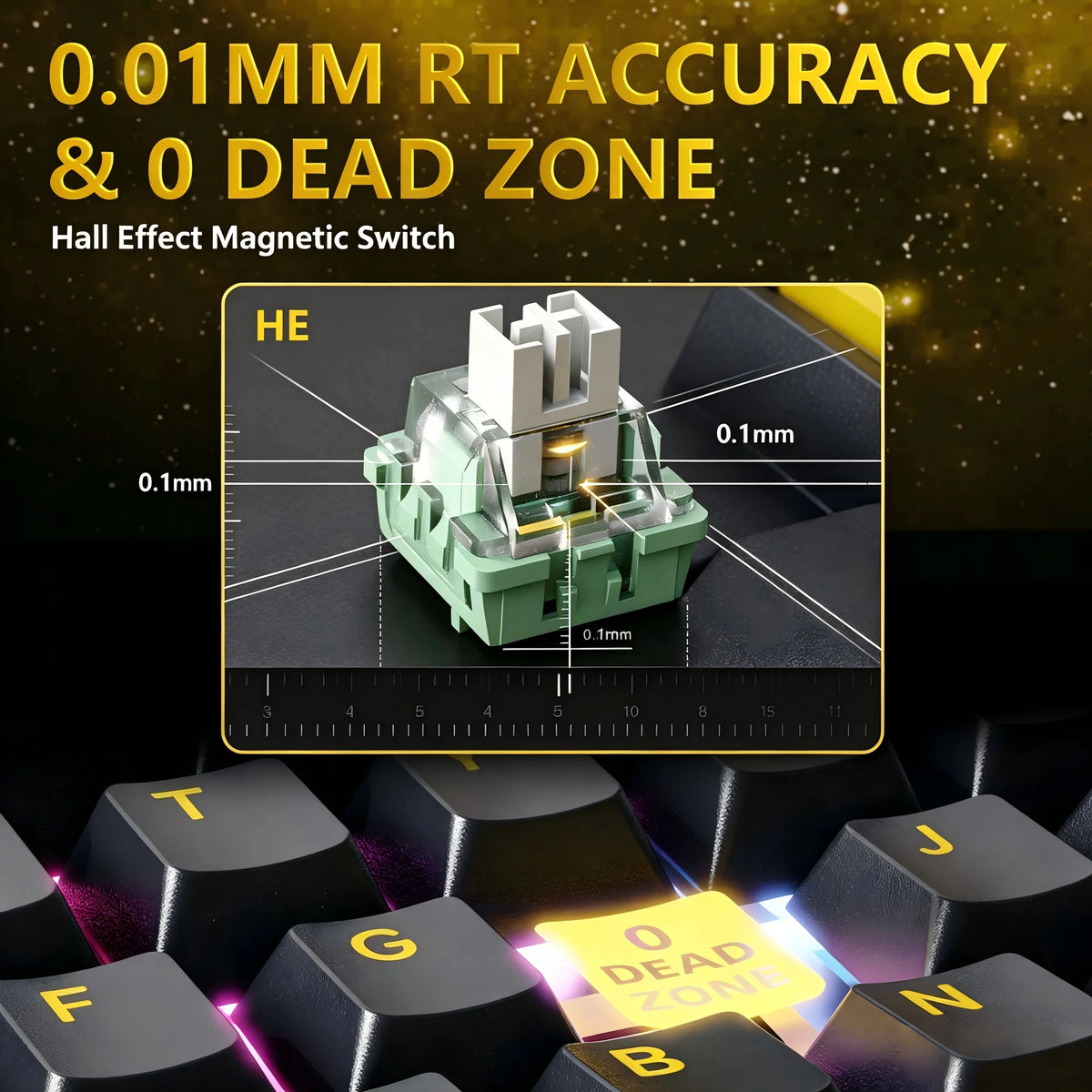 Attack Shark Hall Effect Gaming Mechanical Keyboard RGB Rapid Trigger