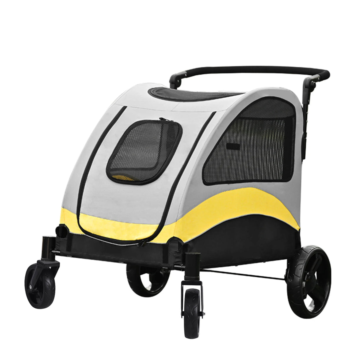 Portable Four Wheel Dog Stroller Foldable Travel Carrier Breathable