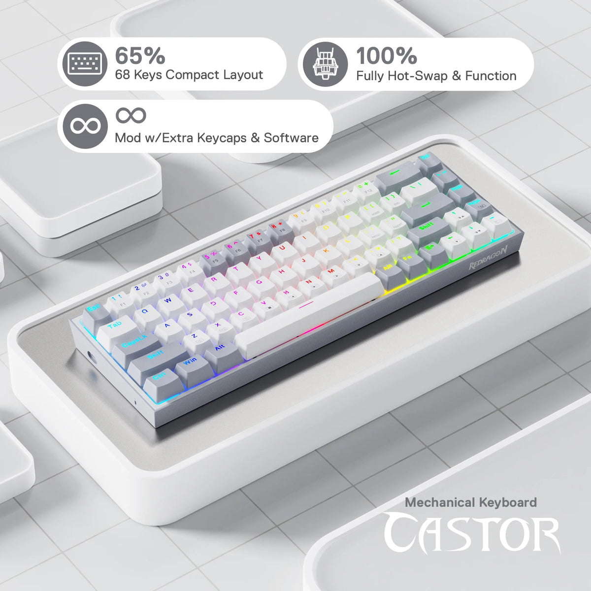 Redragon K631 Hot Swappable RGB Mechanical Gaming Keyboard