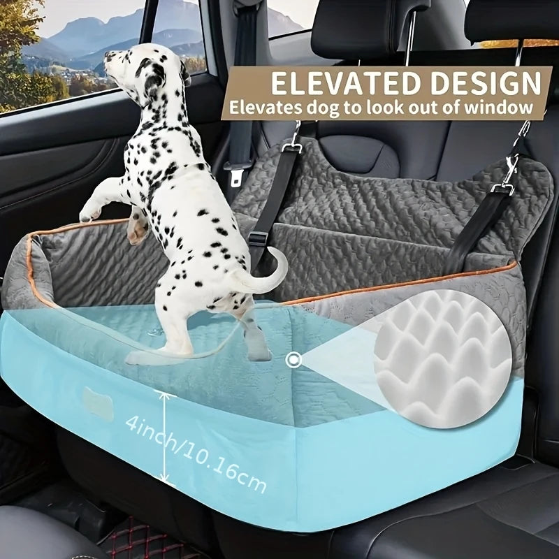 Dog Car Seat Booster With Memory Foam And Washable Cover