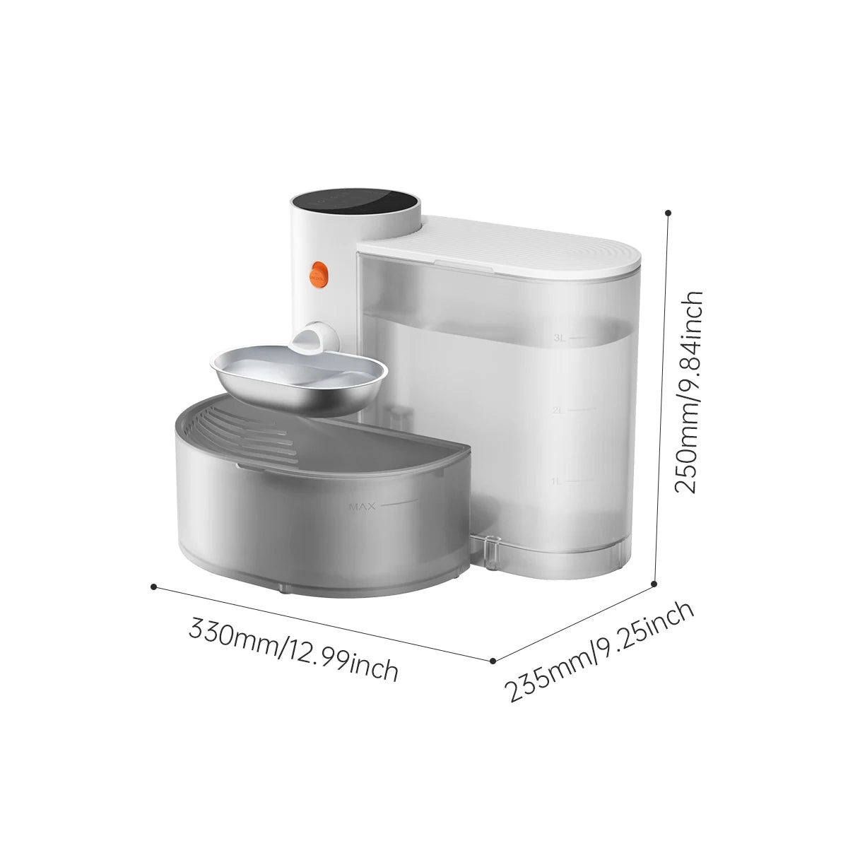 Petgravity Stainless Steel Cat Water Dispenser With Automatic Purification