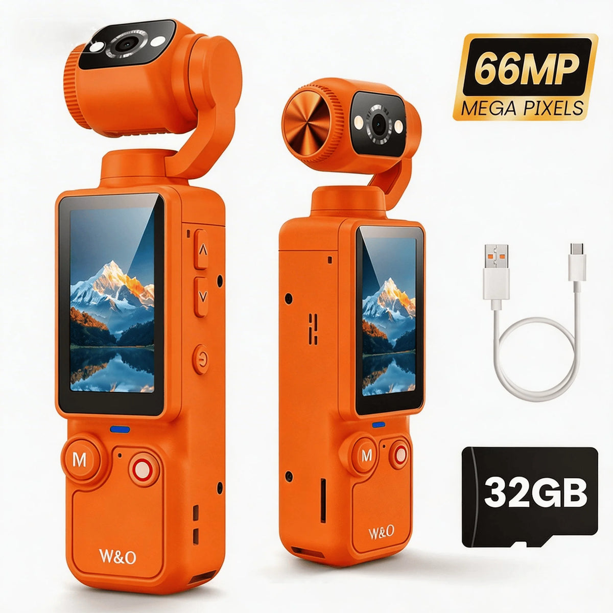 W&O 2.5K Digital Camera With 16X Zoom And Rotating Lens