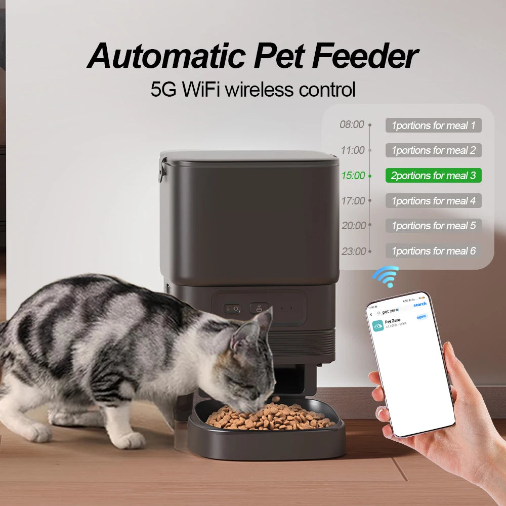 Nityers Automatic Pet Feeder With Tuya App And Voice Recorder