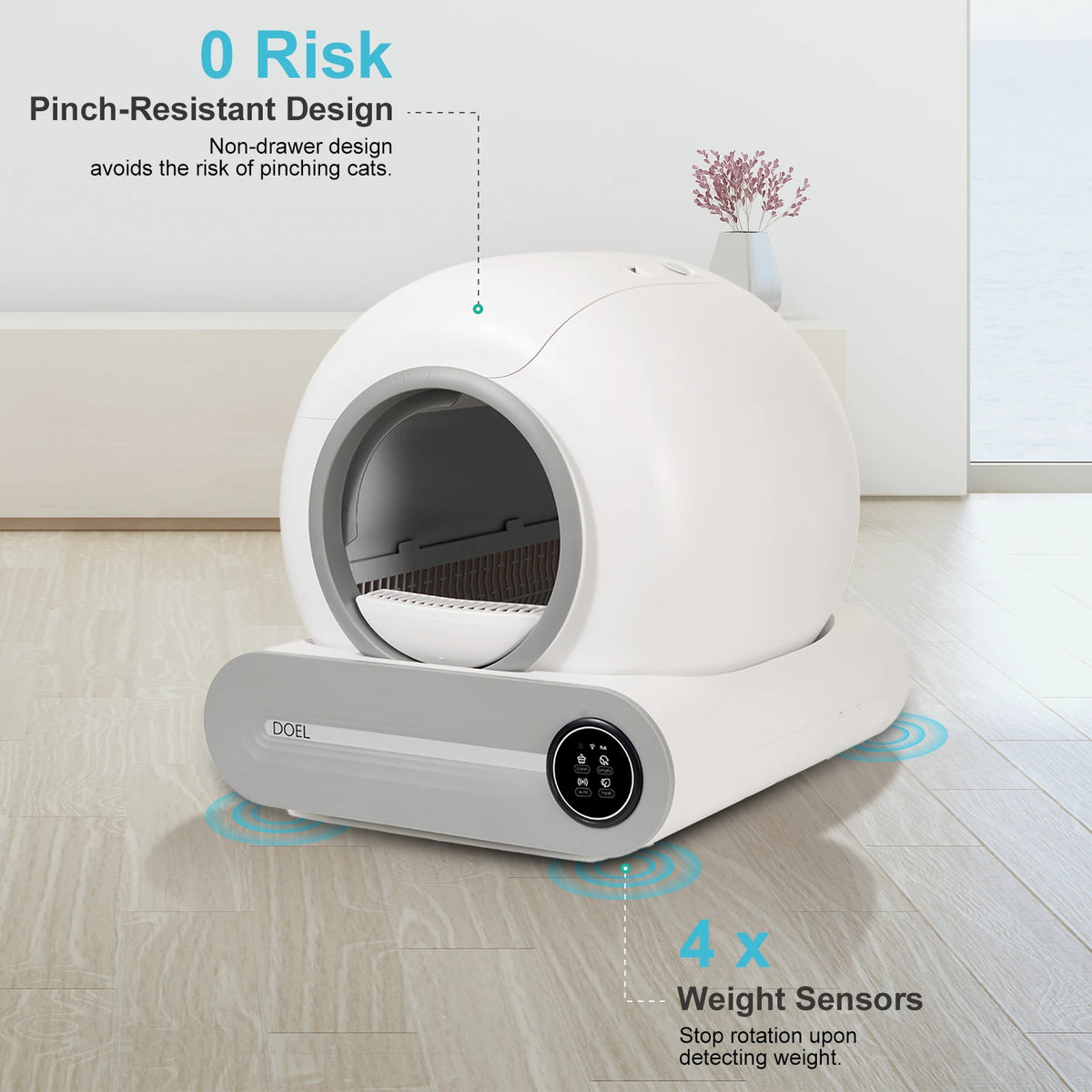 DOEL 2026 Upgrade Automatic Smart Litter Box With 65L Capacity