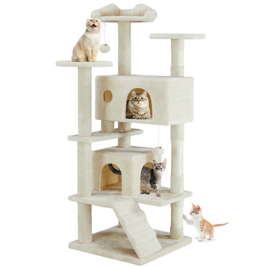 MCQ Indoor Cat Tree Multi Level Scratching Post Climbing Ladder