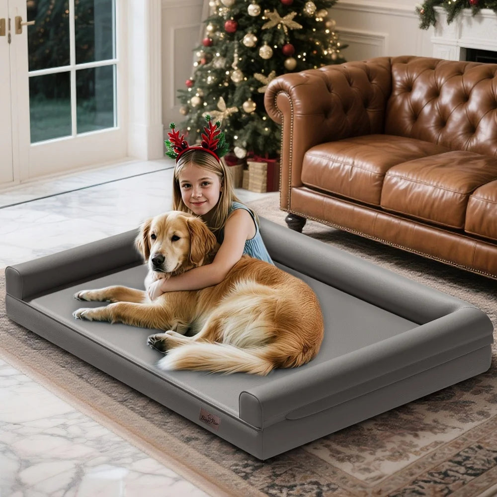 BORWART Orthopedic Dog Sofa Bed With Waterproof Removable Cover