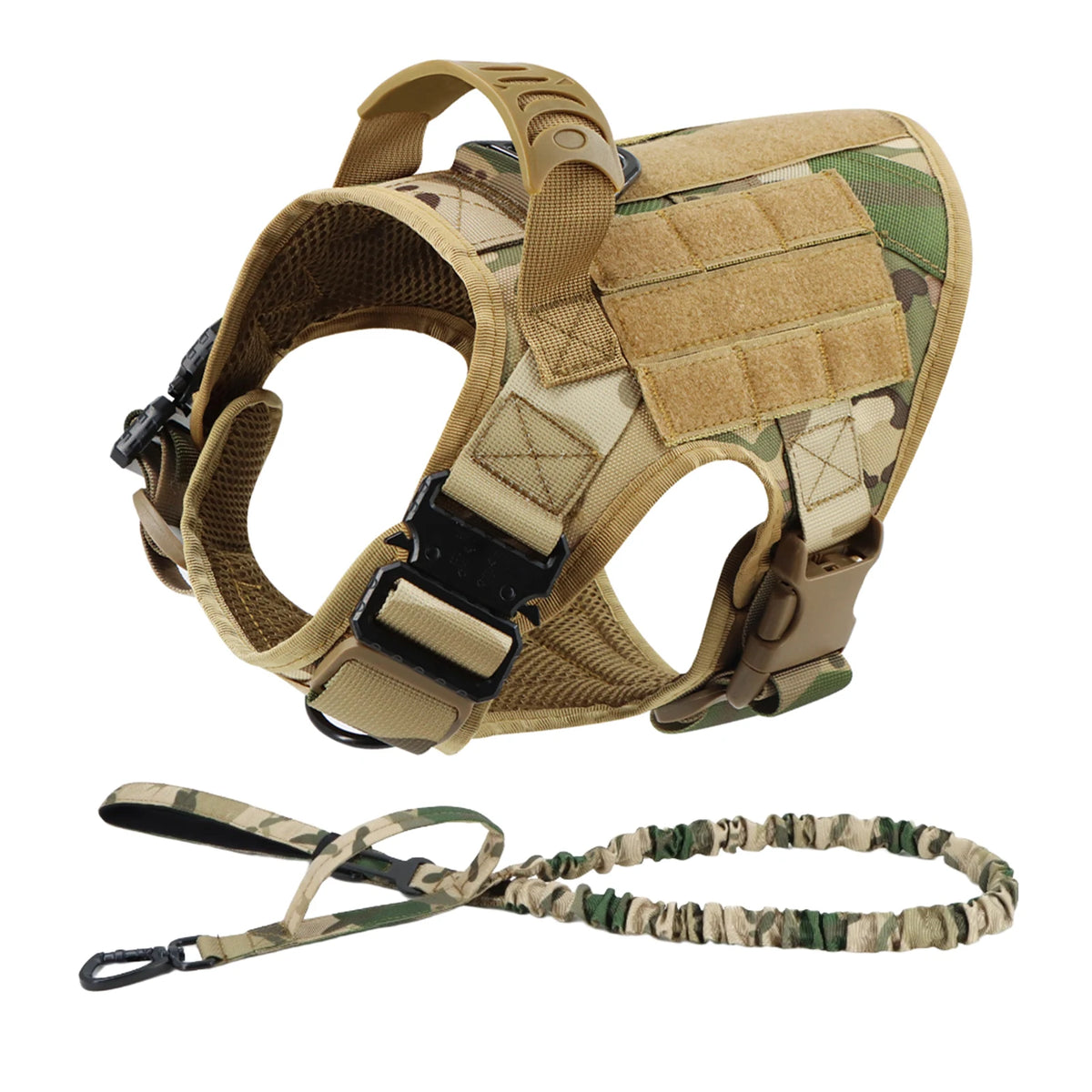 Tactical Dog Harness Leash Set For Training And Walking No Pull
