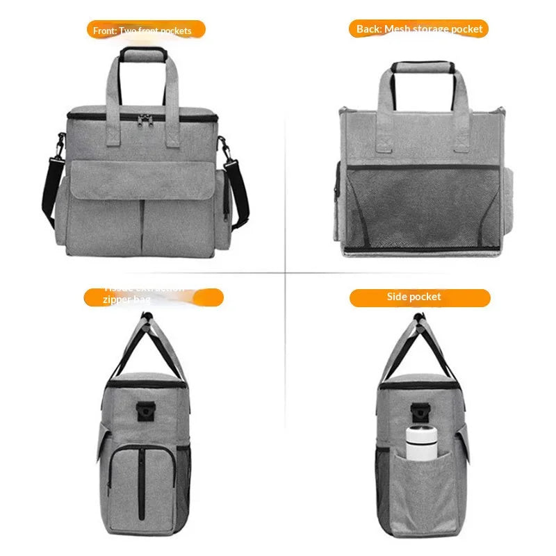 Foldable Pet Food Backpack With Portable Crossbody Snack Pouch