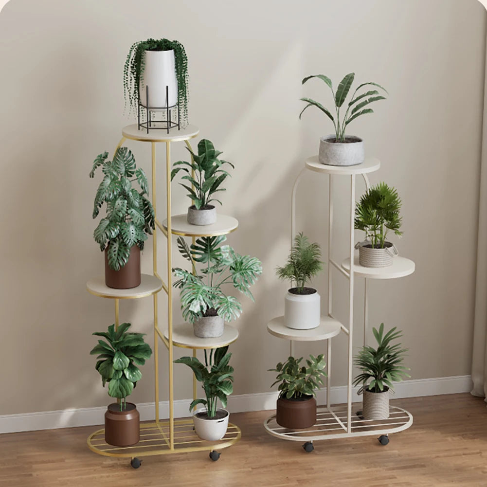 4/5 Tier Metal Plant Stand for Indoor Outdoor Plant Shelf for Multiple Plants Flower Pot Holder Display Stand for Balcony Garden