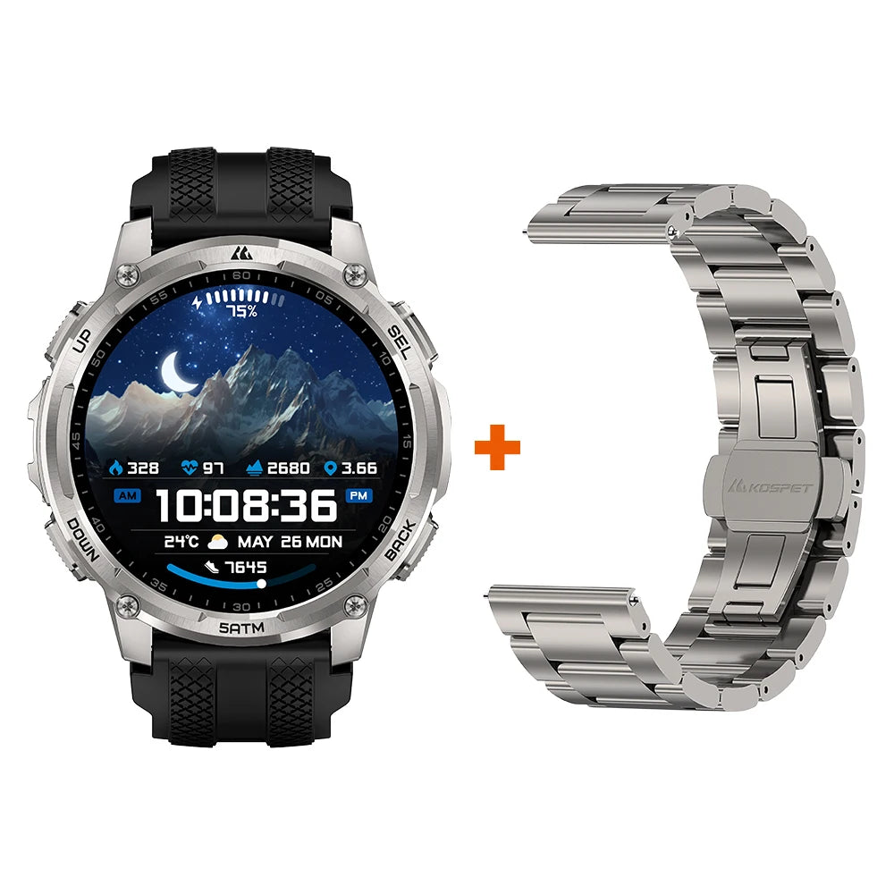 KOSPET TANK T4C Rugged GPS Smartwatch With Flashlight Fitness Tracker