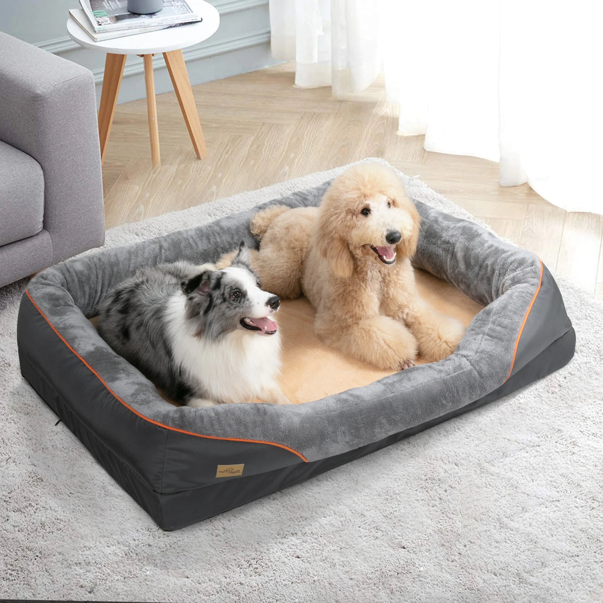 BINGOPAW Washable Waterproof Dog Bed With Removable Cover
