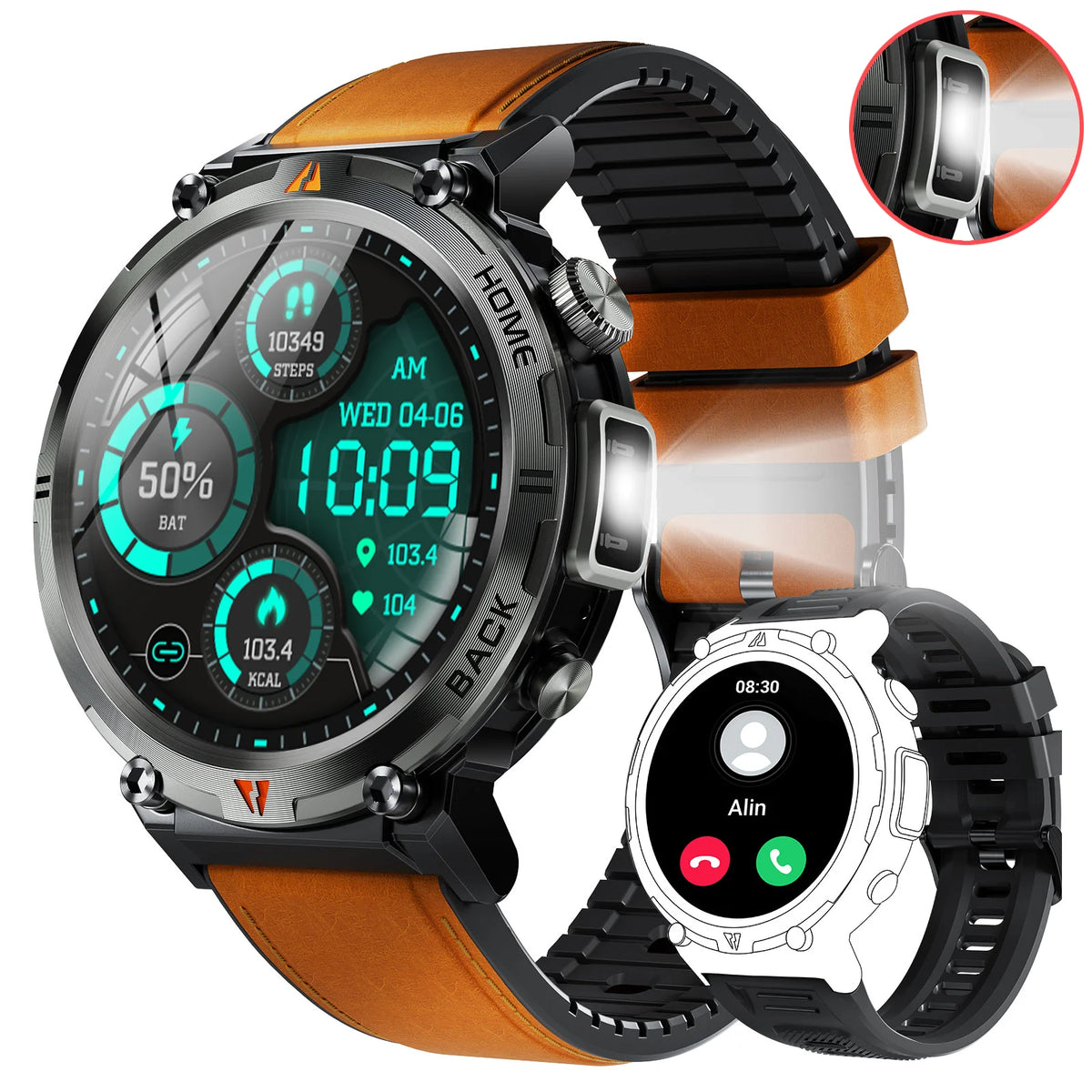 EIGIIS KE3 Smartwatch Bluetooth Call Full Touch Heart Rate Monitor