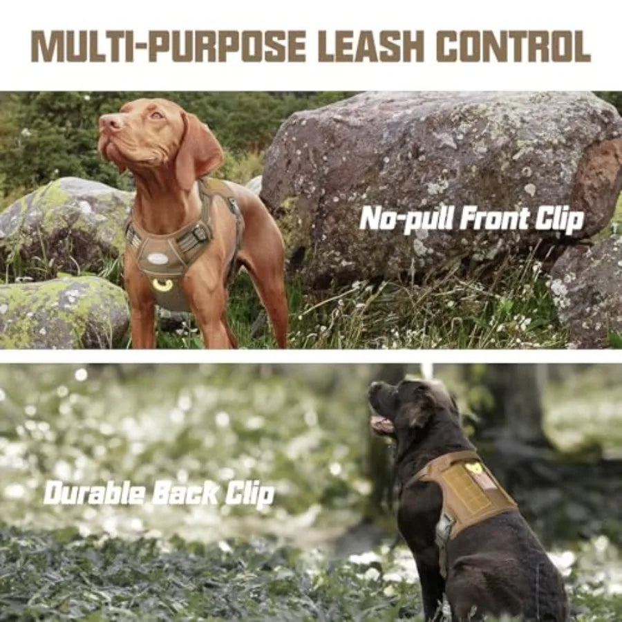 Tactical Adjustable Dog Harness Vest for No Pull Training