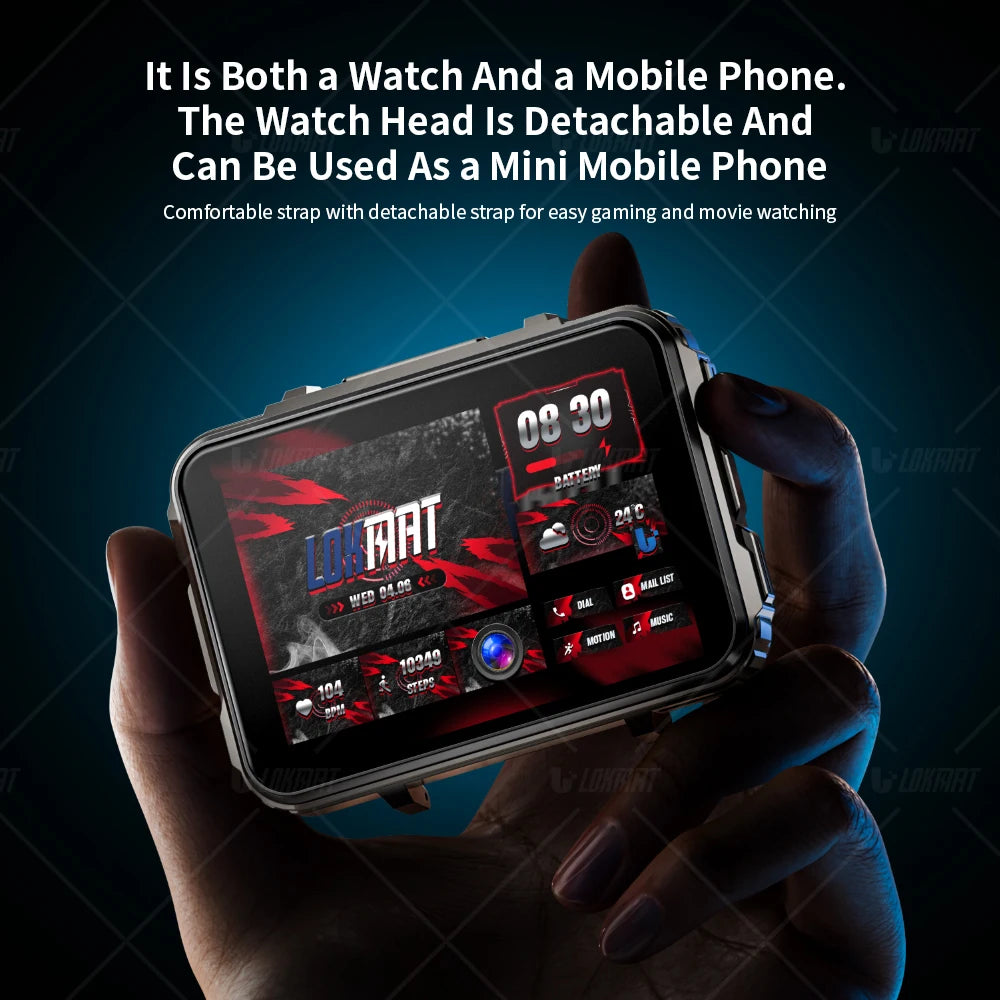 LOKMAT Android Watch Phone With 4G Calls And Dual Cameras
