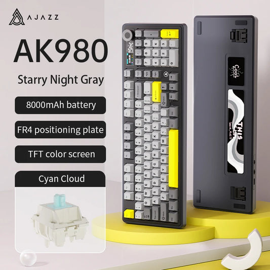 Ajazz Gasket Mount Hot Swappable Wireless RGB Mechanical Keyboard