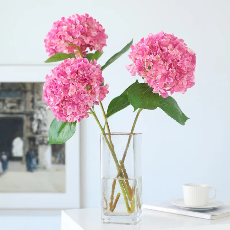 58cm Beautiful Silk Artificial Flowers Hydrangea Flower Bouquet for  2026 Party Wedding Room Table Decoration Floral Arrangement