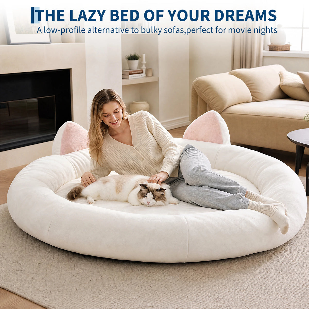 Orthopedic Memory Foam Bolster Dog Bed For Large Senior Dogs