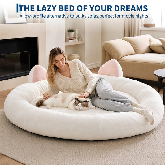 Orthopedic Memory Foam Bolster Dog Bed For Large Senior Dogs