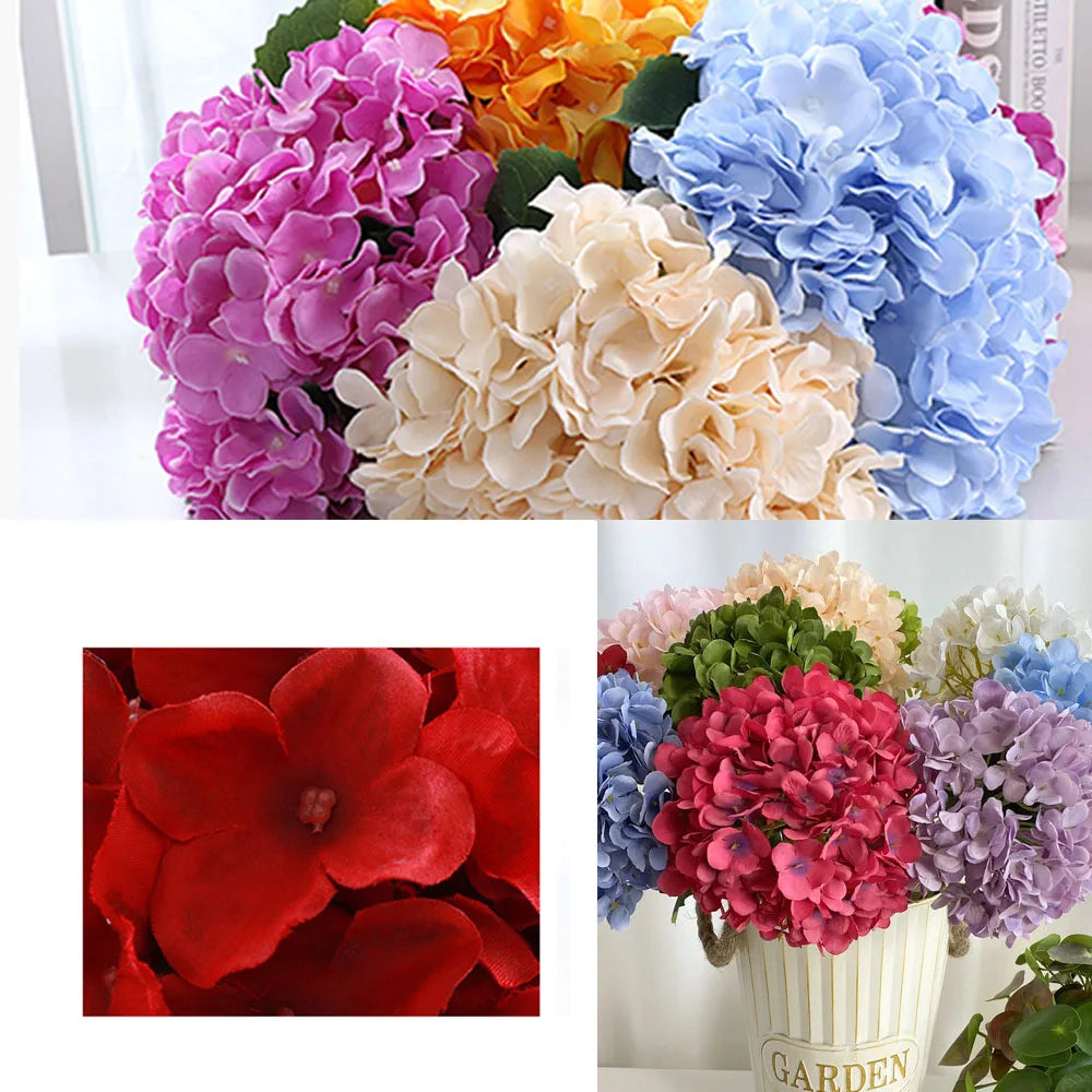 58cm Beautiful Silk Artificial Flowers Hydrangea Flower Bouquet for  2026 Party Wedding Room Table Decoration Floral Arrangement