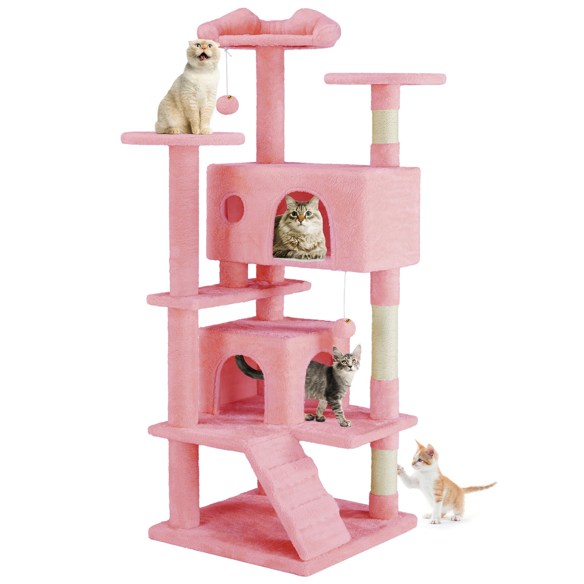MCQ Indoor Cat Tree Multi Level Scratching Post Climbing Ladder