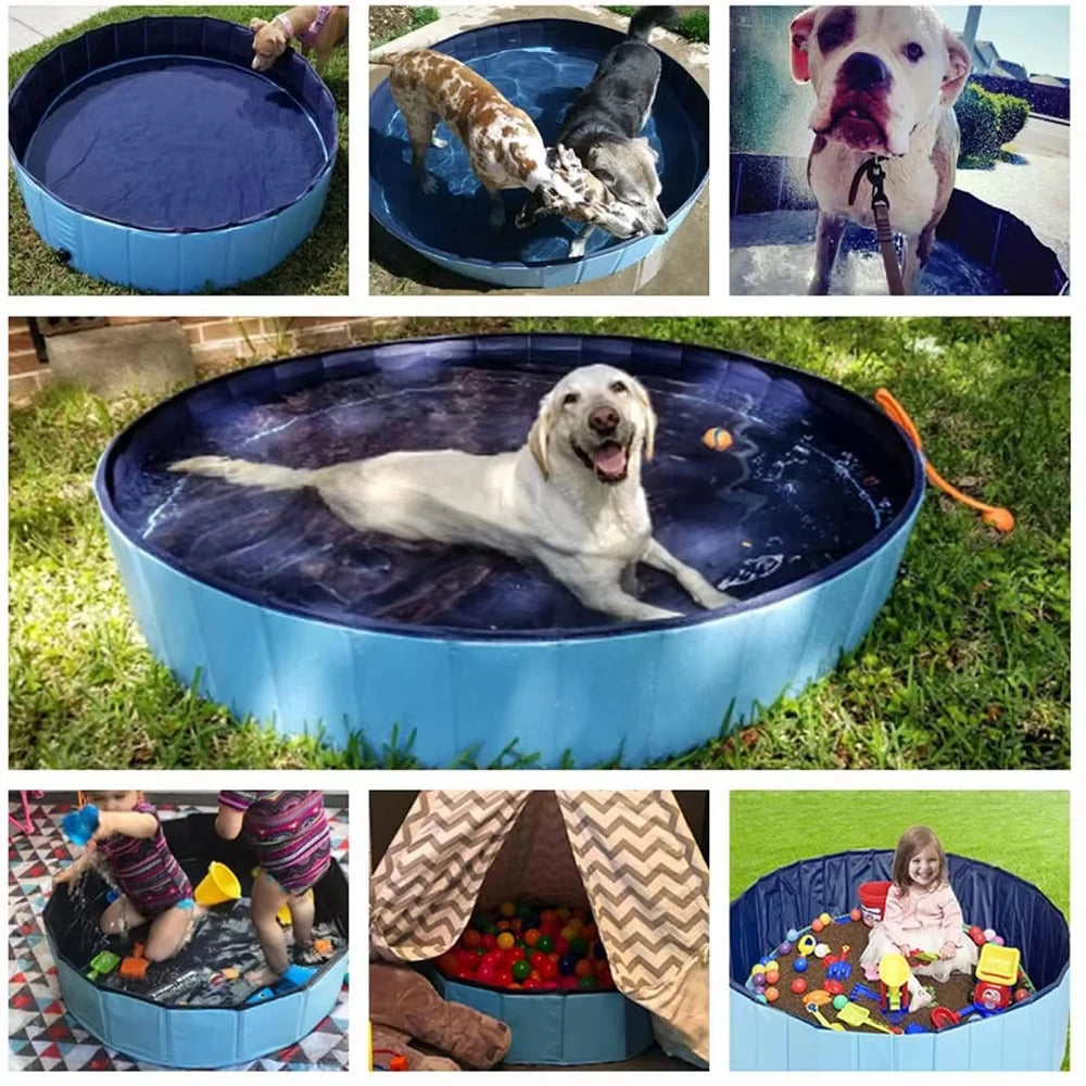 Foldable Scratch-Resistant Dog Pool Bath Tub For Large Dogs