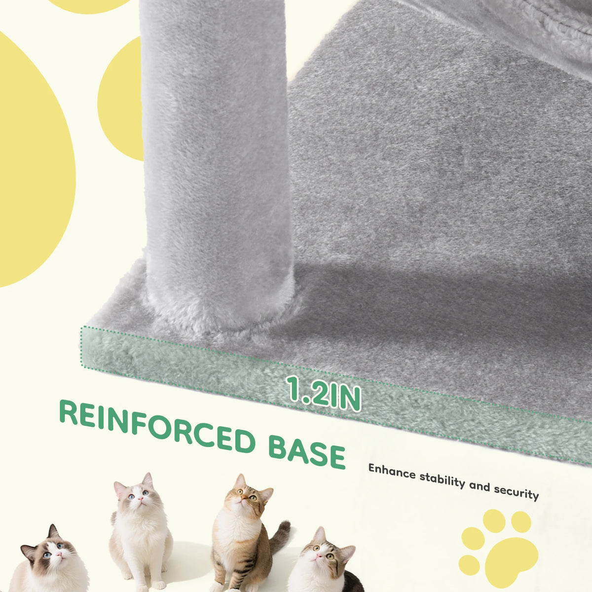 JHK Cat Tree Tower For Indoor Cats Multi Level Sisal Scratching Posts
