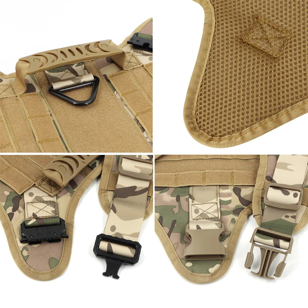 Tactical Dog Harness Leash Set For Training And Walking No Pull