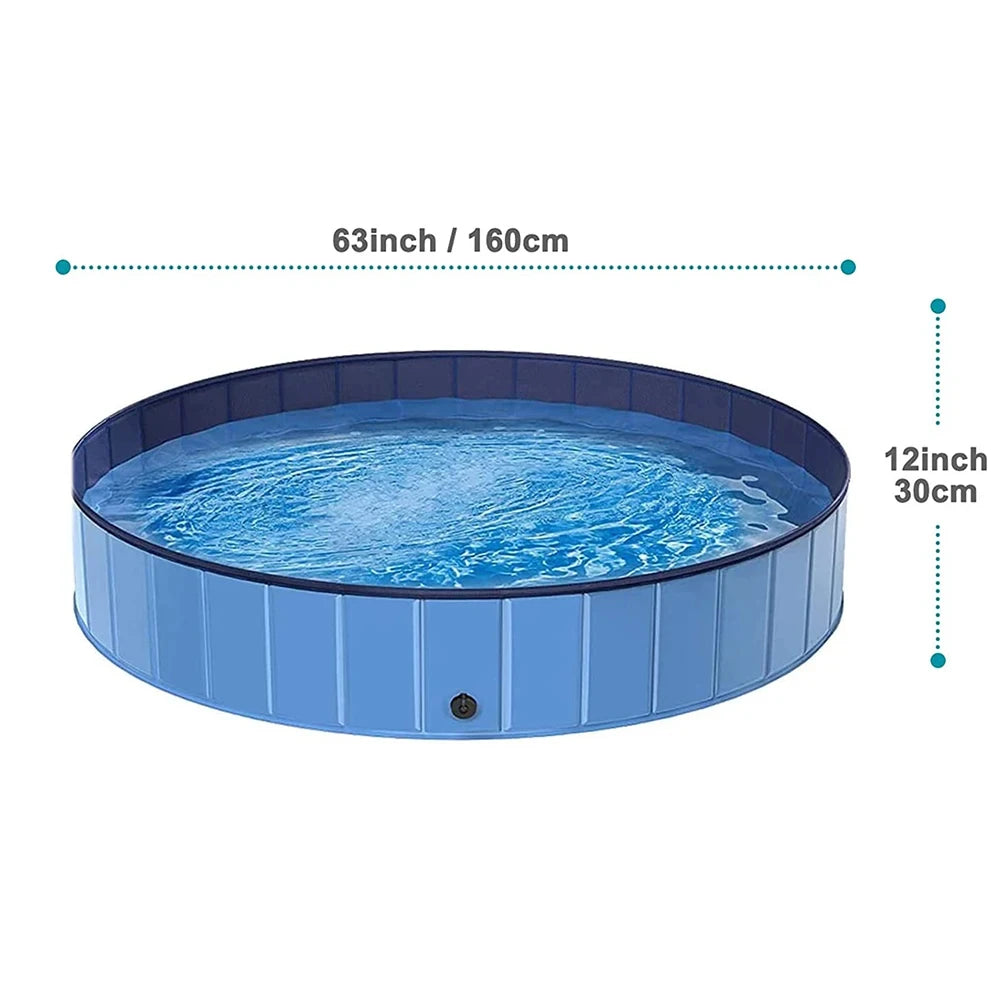 Foldable Scratch-Resistant Dog Pool Bath Tub For Large Dogs