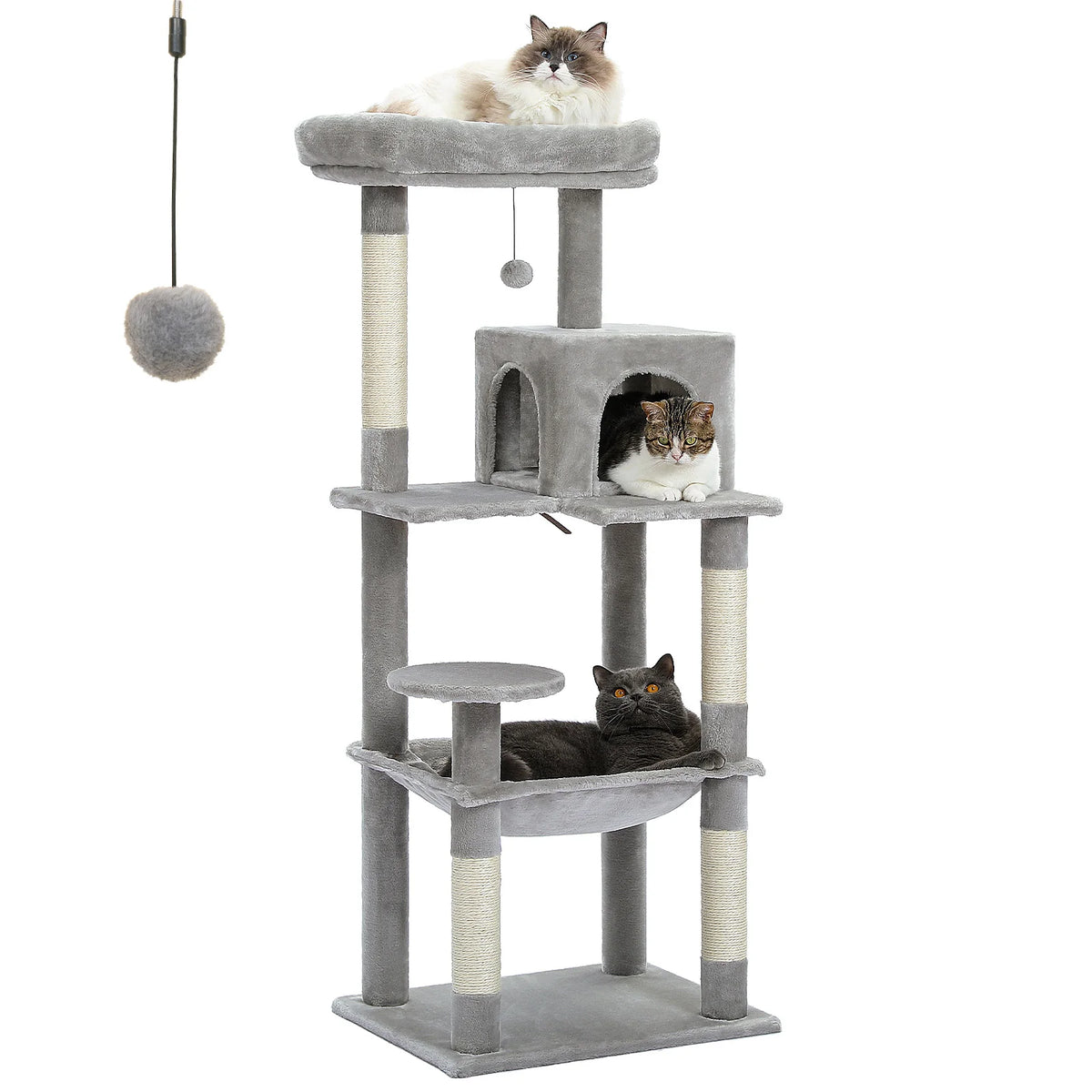 PAWZ Road Indoor Cat Tree With Hammock And Scratching Posts