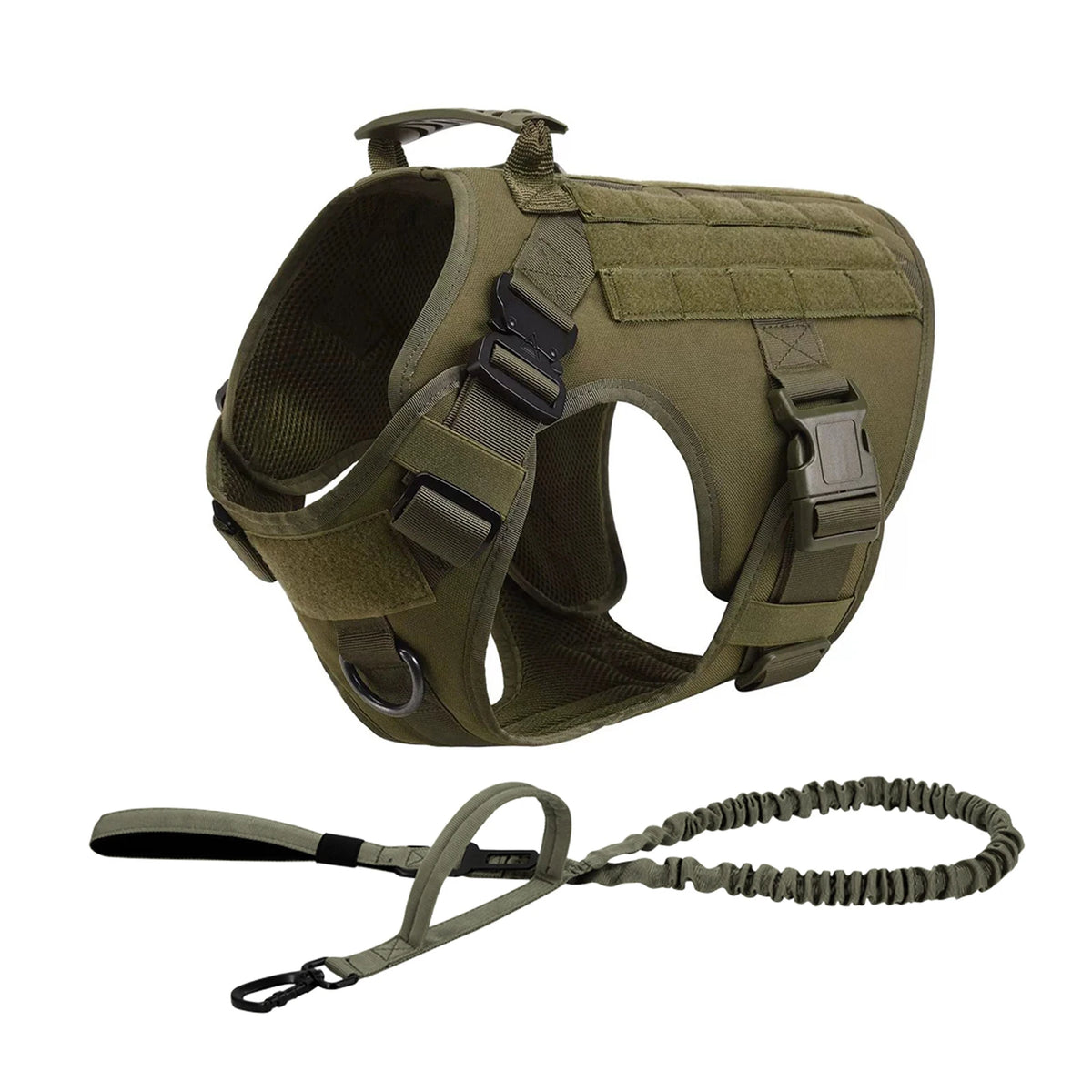 Adjustable Tactical Nylon Dog Harness With Quick Release