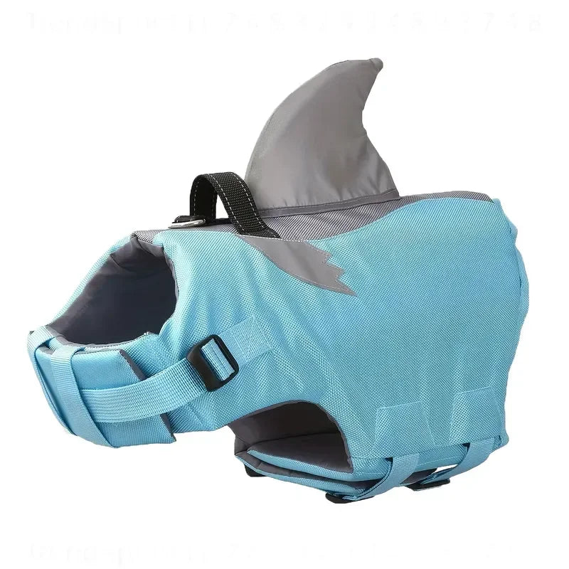 Reflective Shark Shape Dog Life Jacket With Adjustable Safety Handle