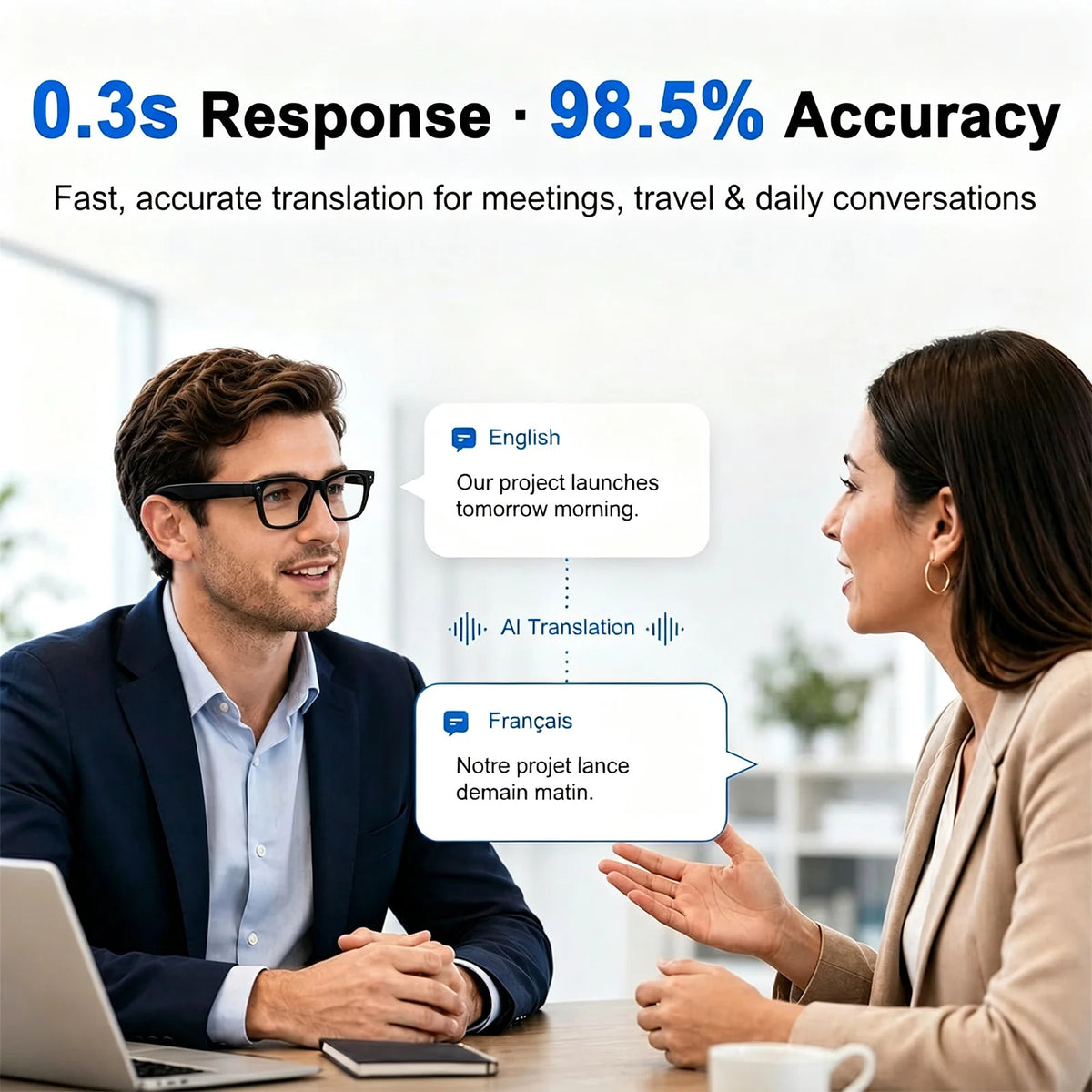 Hivisuals AI Smart Glasses With 4K Camera And Translation