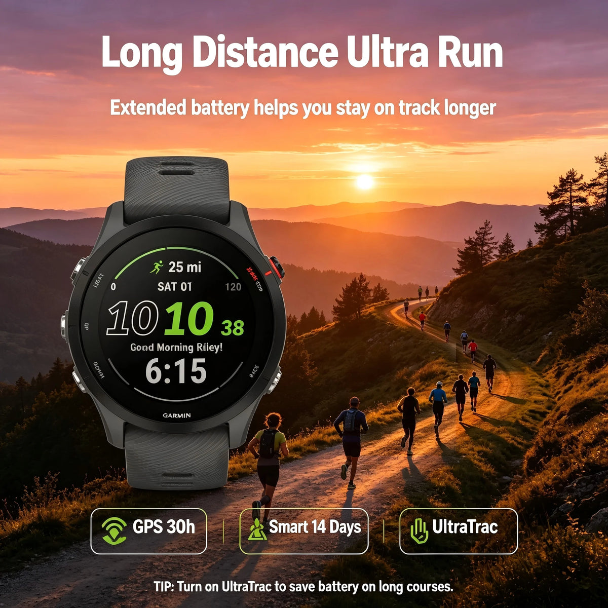 Garmin Forerunner 255 GPS Multisport Smartwatch With Fitness Tracking