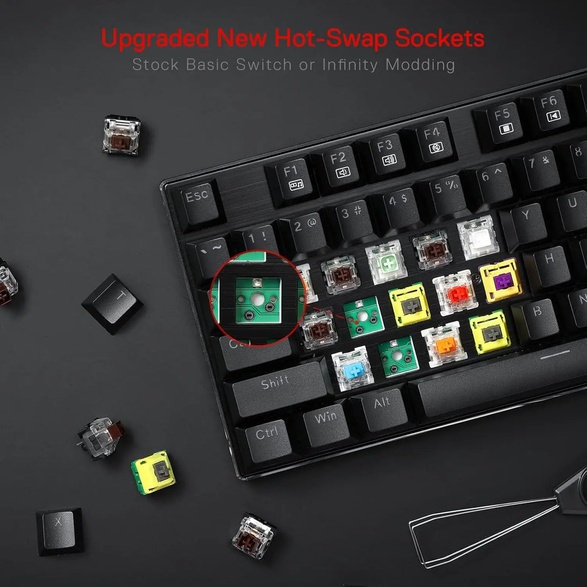 Redragon K556 RGB Mechanical Gaming Keyboard With Hot Swap Keys