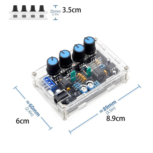 12V ICL8038 Low Frequency Signal Generator DIY Kit Shell Xr2206 5Hz~400kHz Upgrade Version Electronic Circuit Experiment Kit
