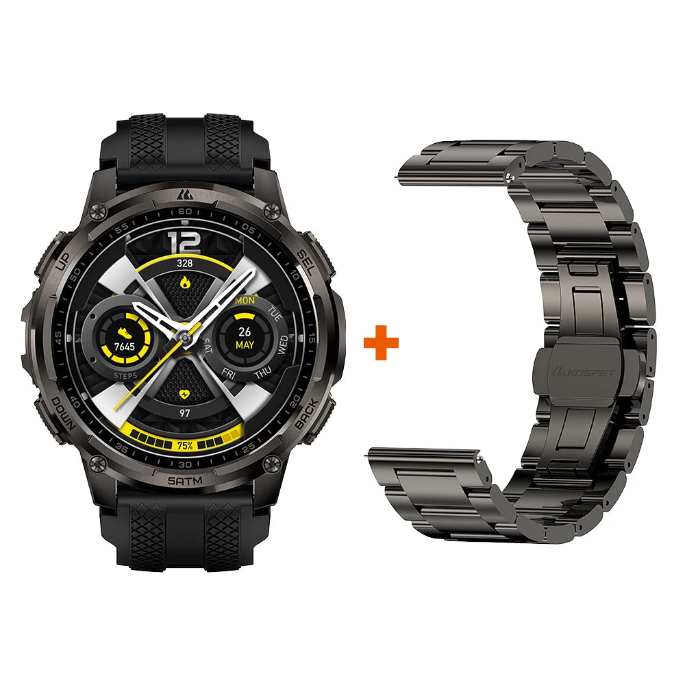 KOSPET TANK T4C Rugged GPS Smartwatch With Flashlight Fitness Tracker
