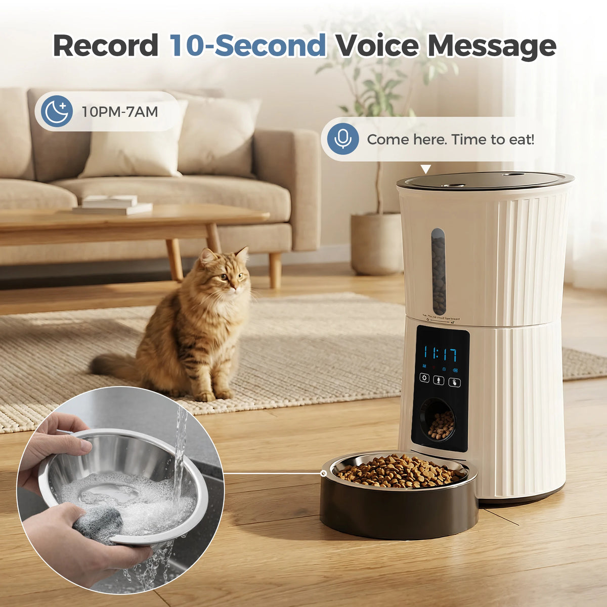 Automatic Smart Cat Feeder With Wifi App Control And Timer