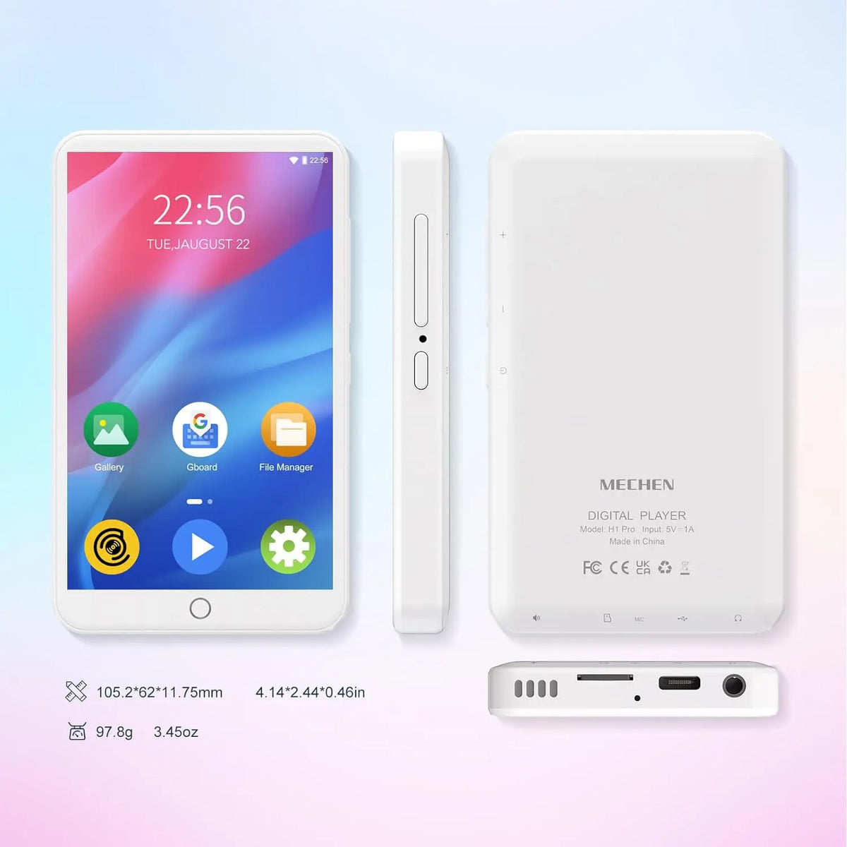 MECHEN Android MP3 Player With Bluetooth WiFi And Streaming Apps
