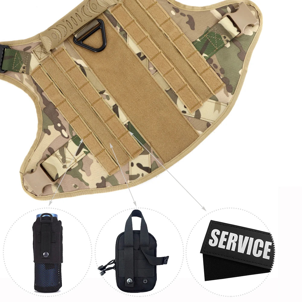 Tactical Dog Harness Leash Set For Training And Walking No Pull