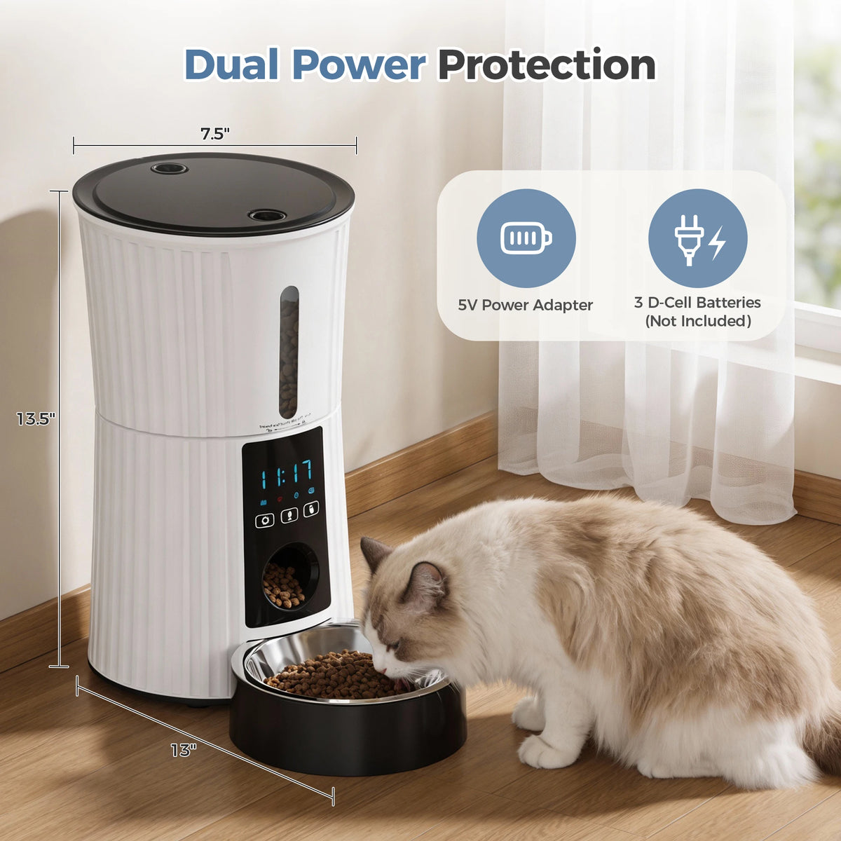 Automatic Smart Cat Feeder With Wifi App Control And Timer