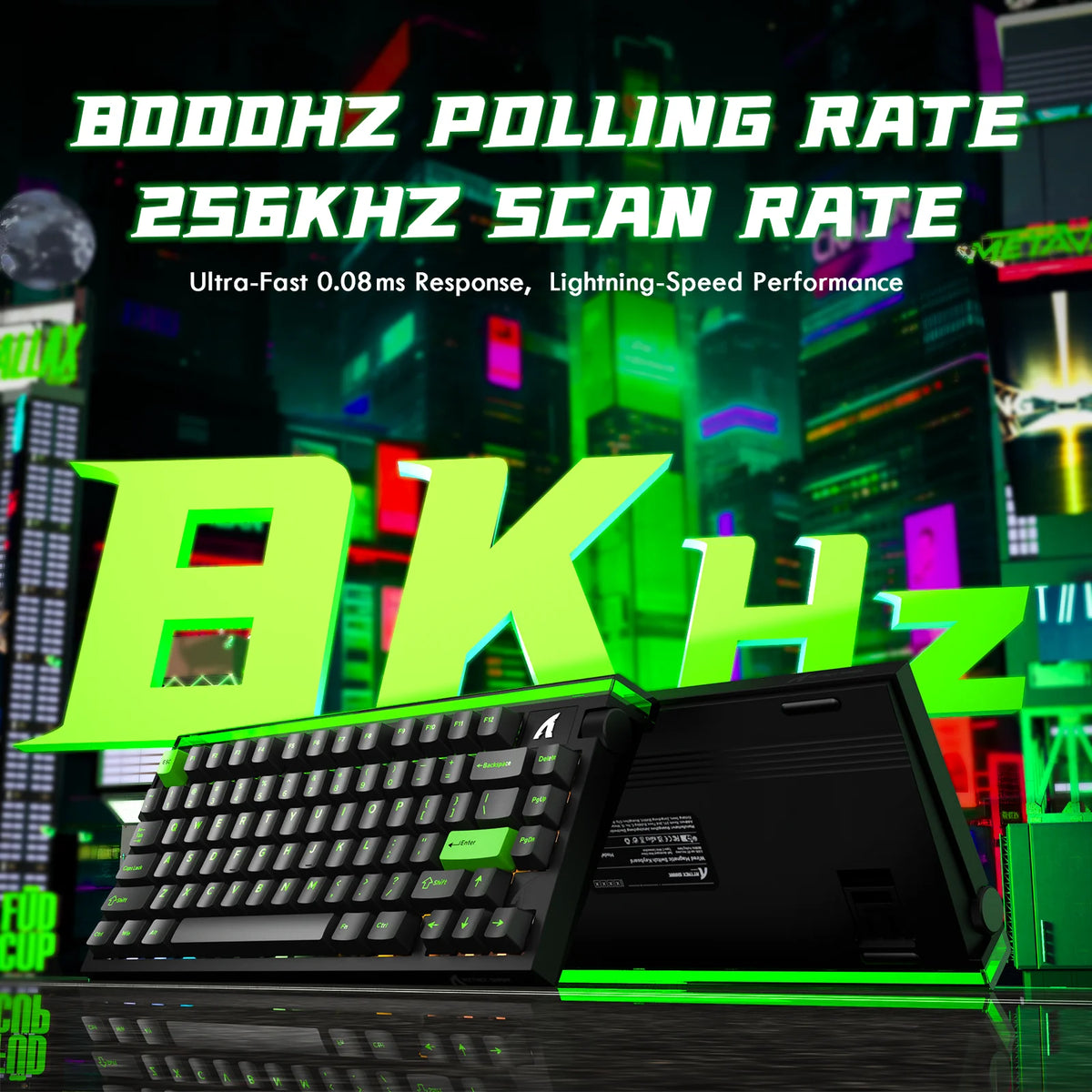 Attack Shark Wired Hall Effect Rapid Trigger Keyboard 8K Polling